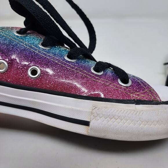 Converse Ombre Glitter Sneakers Size 1 - Picture 7 of 9